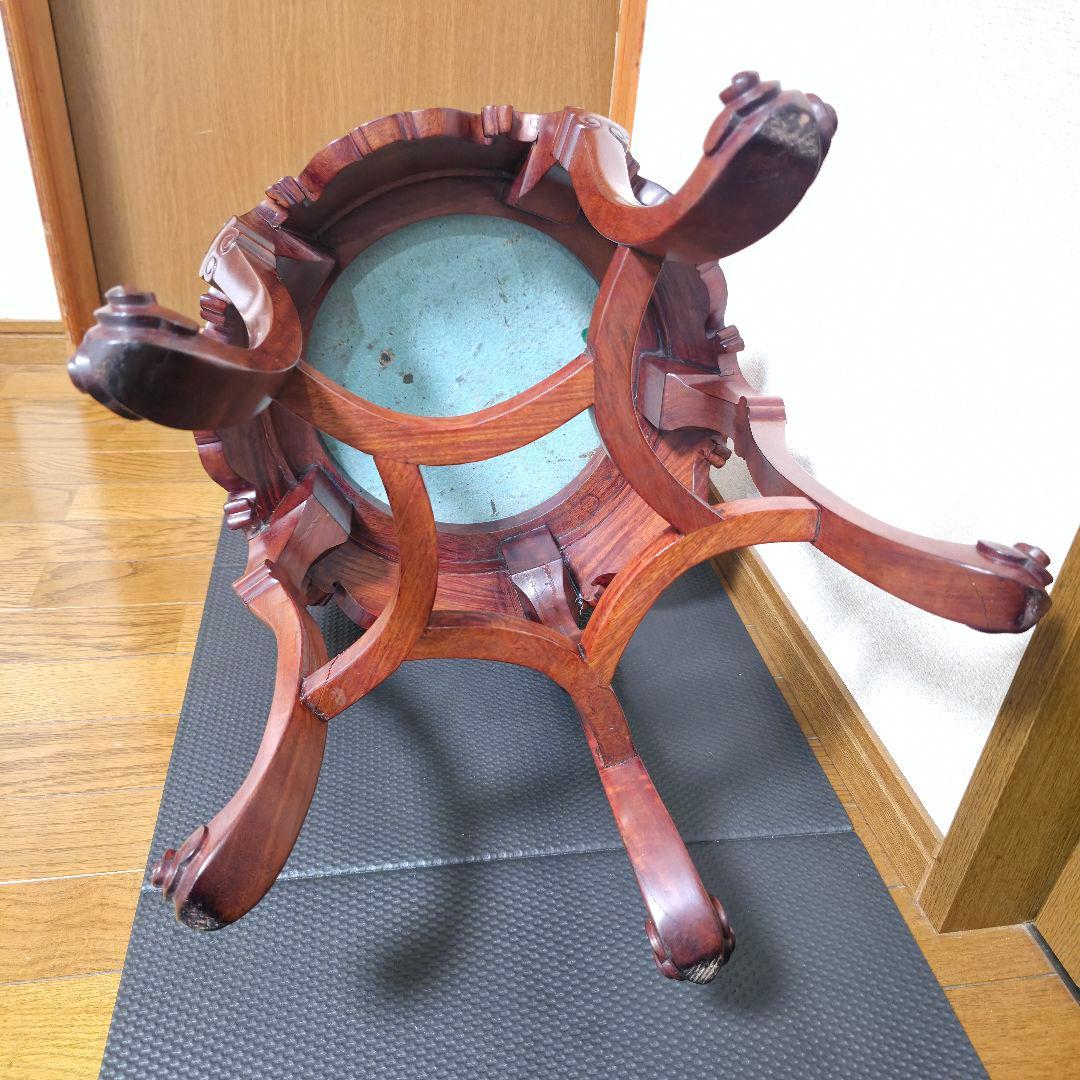 【188】景泰蘭　七宝天板　サイドテーブル　花台飾り台置台装飾時代 唐物中国美術