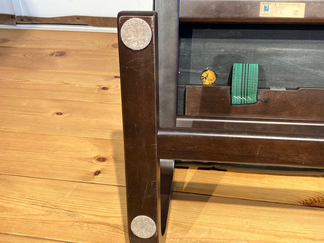 画像29枚 冨士ファニチア ブラック 本革 レザー オットマン スツール リク