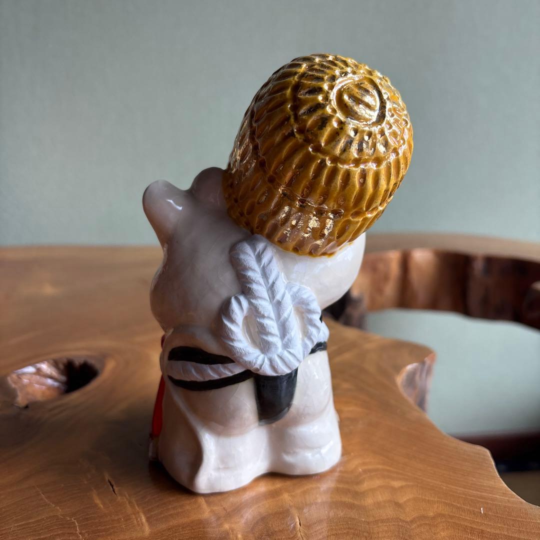 六兵衛窯 子年 「冨久俵」ねずみ 干支置物 清水焼 陶芸 たち吉 共箱