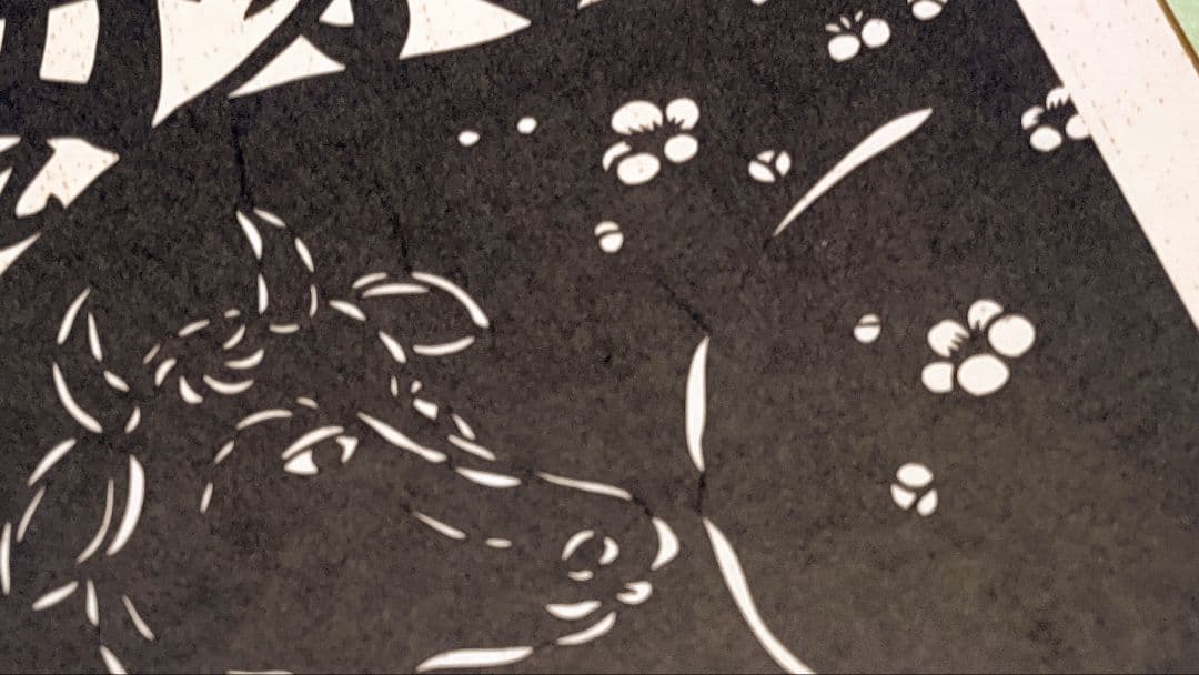 ご希望額まで値下げ～@切り紙絵 曜山眞の色紙4枚＋オマケ 直筆サイン・落款入り