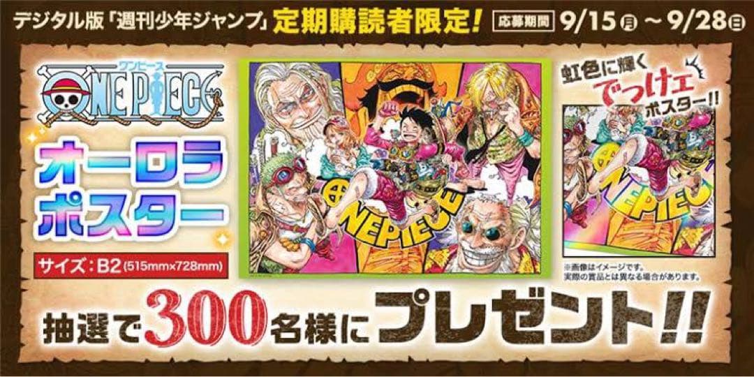 ONE PIECE オーロラポスター B2サイズ 限定