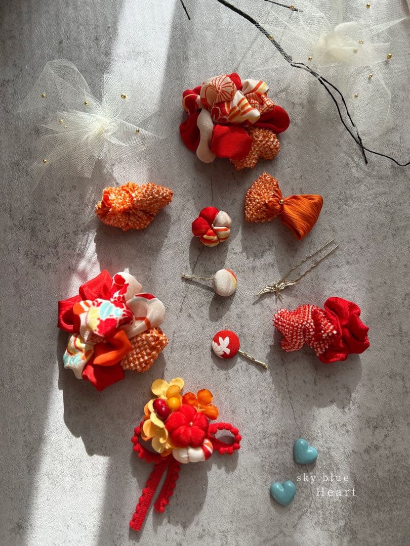 a*i様 七五三　七五三髪飾り　ヘッドドレス　着物髪飾り　リメイク髪飾り　053
