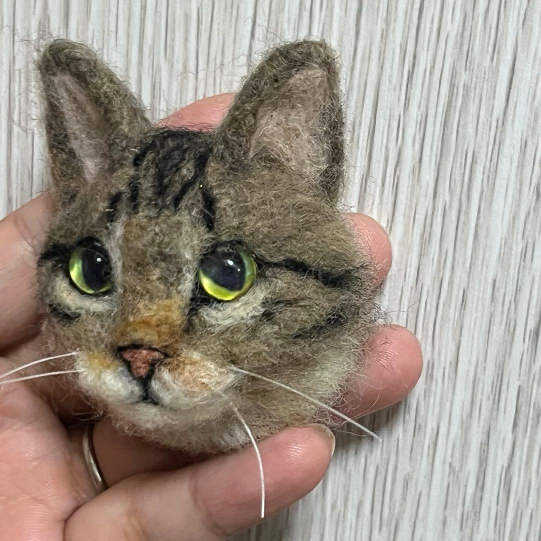 【☆むむ☆プロフィール★ 】 羊毛フェルト 猫 キーホルダー