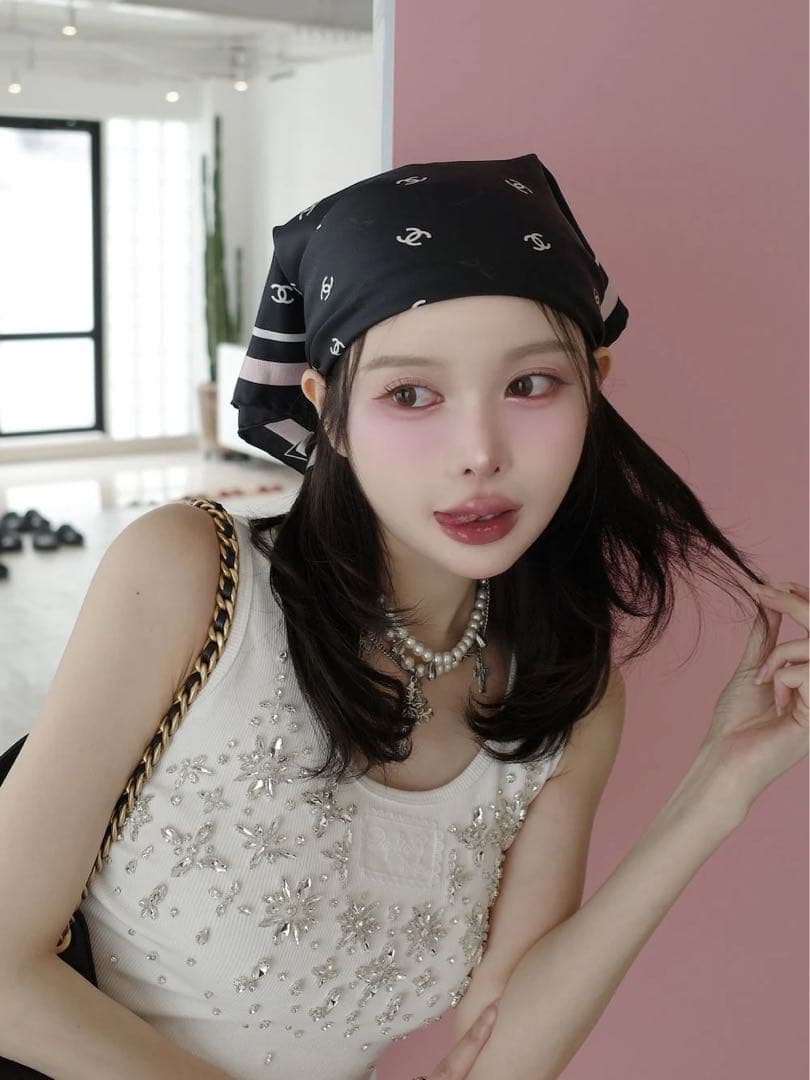 新品タグつき ダーリッチ ジュエリーリブノースリトップス ホワイト 白 F