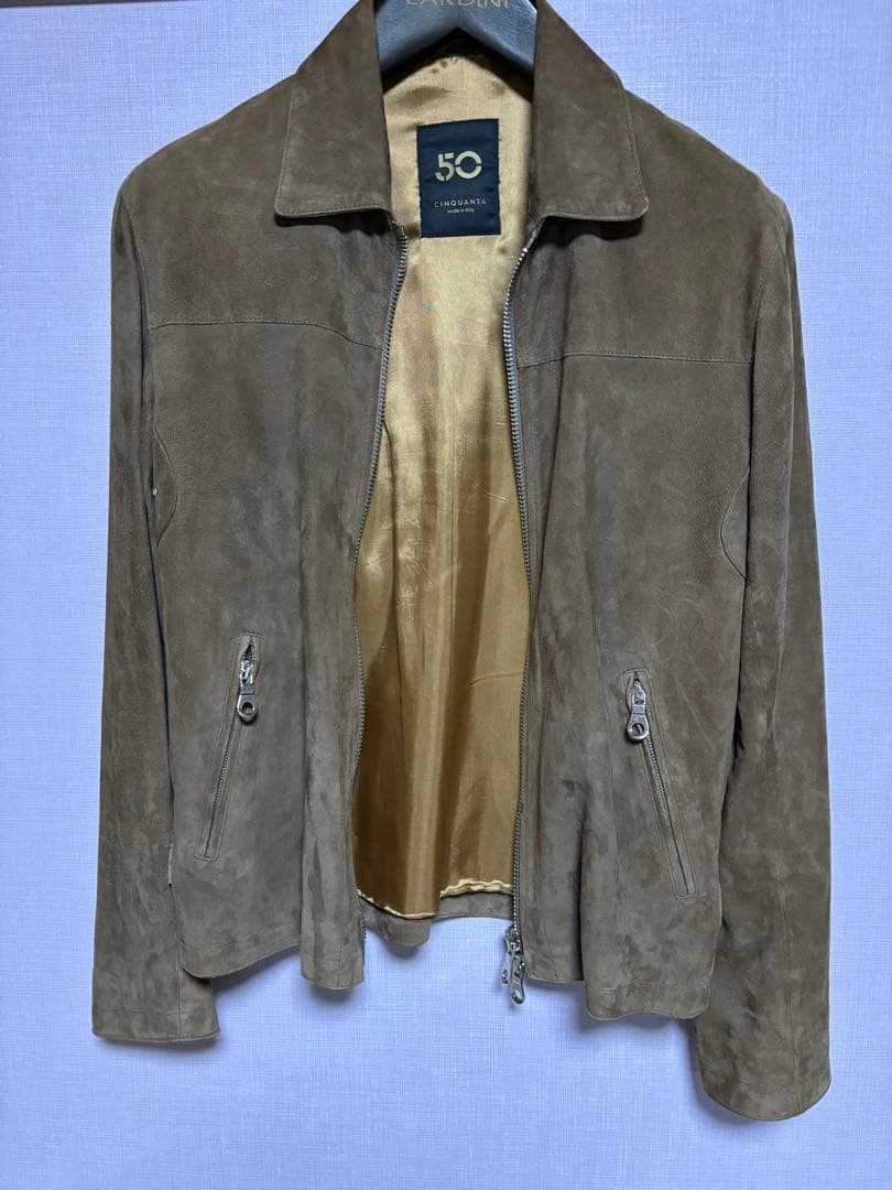 チンクアンタ ブラウンスエード シングルライダース