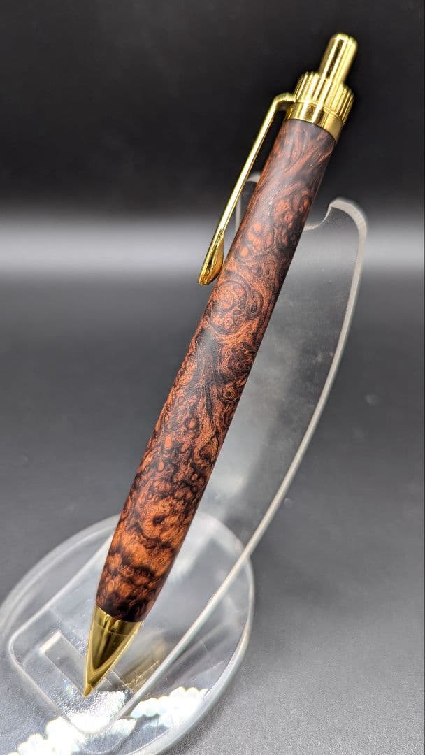 362ペン工房翌檜　超極上　ホンジュラスローズウッド瘤杢　木軸シャーペン