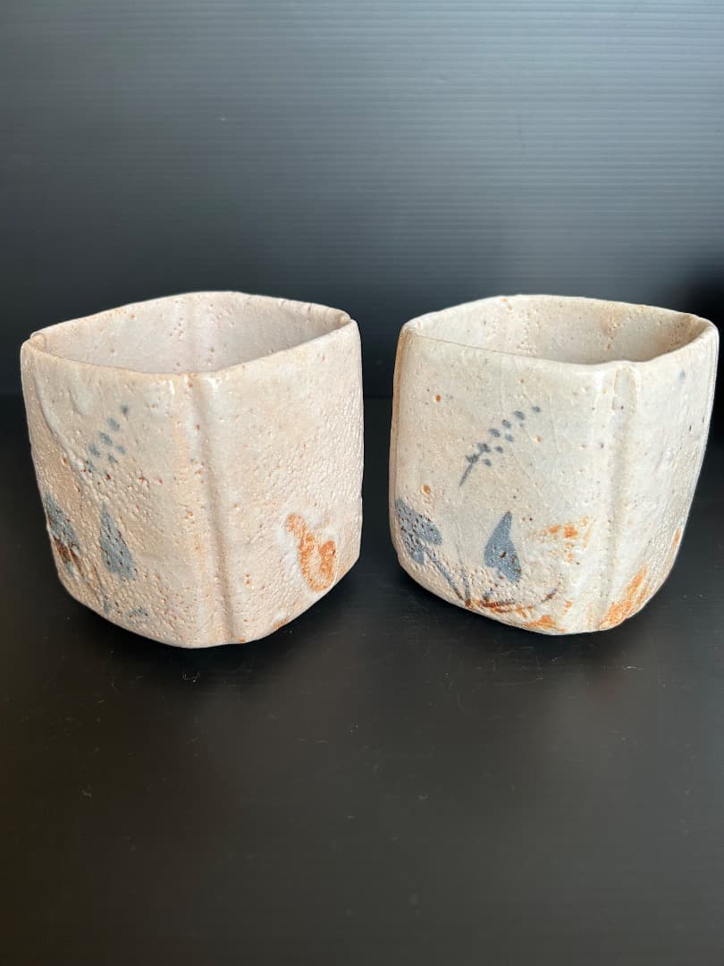 志野 向付 ５客 (豊場惺也 作)