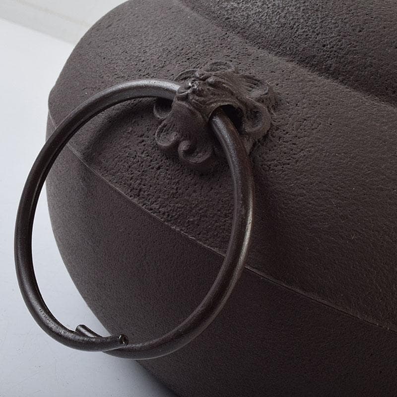 Mucco35　茶道具　釜師　畠春斎作　瓢形釜　共箱　V　R9478H