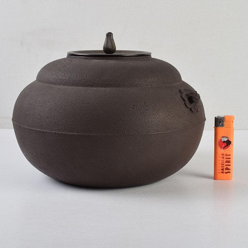 Mucco35　茶道具　釜師　畠春斎作　瓢形釜　共箱　V　R9478H