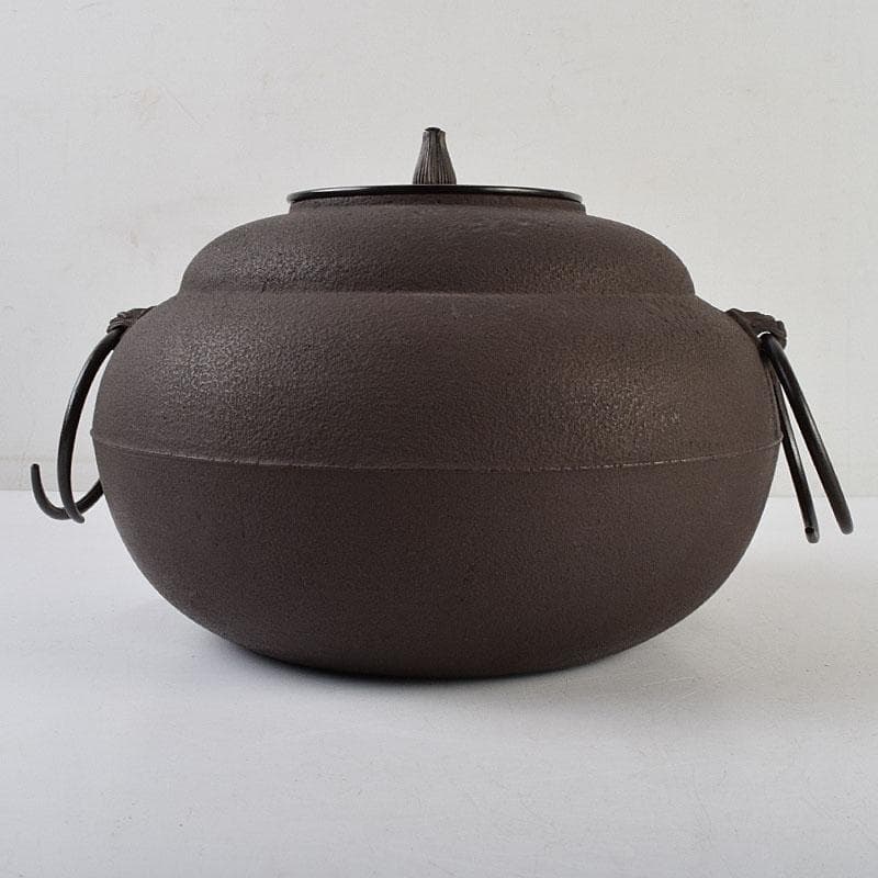 Mucco35　茶道具　釜師　畠春斎作　瓢形釜　共箱　V　R9478H