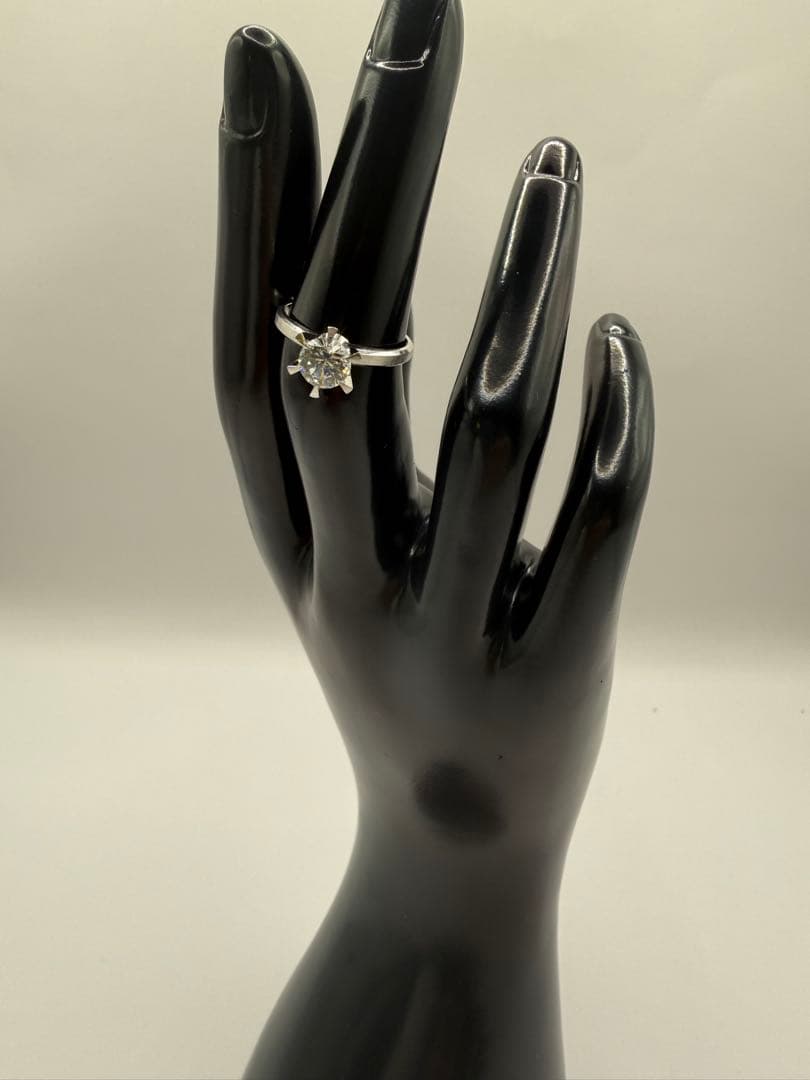 Pt900 プラチナ ジルコニア リング 超音波洗浄器洗浄済み