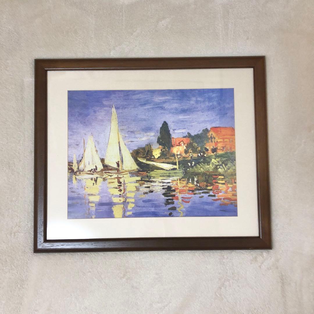 絵画 複製 クロード・モネ アルジャントゥイユのレガッタ 額縁付き インテリア