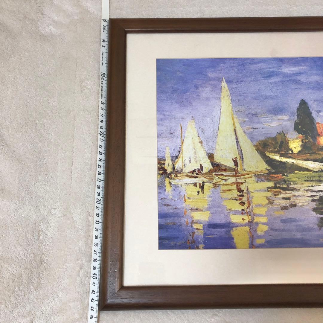 絵画 複製 クロード・モネ アルジャントゥイユのレガッタ 額縁付き インテリア