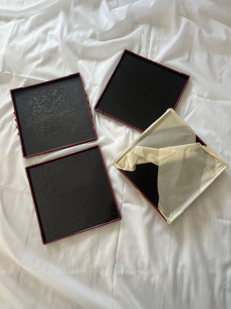 漆塗り黒膳6枚セット