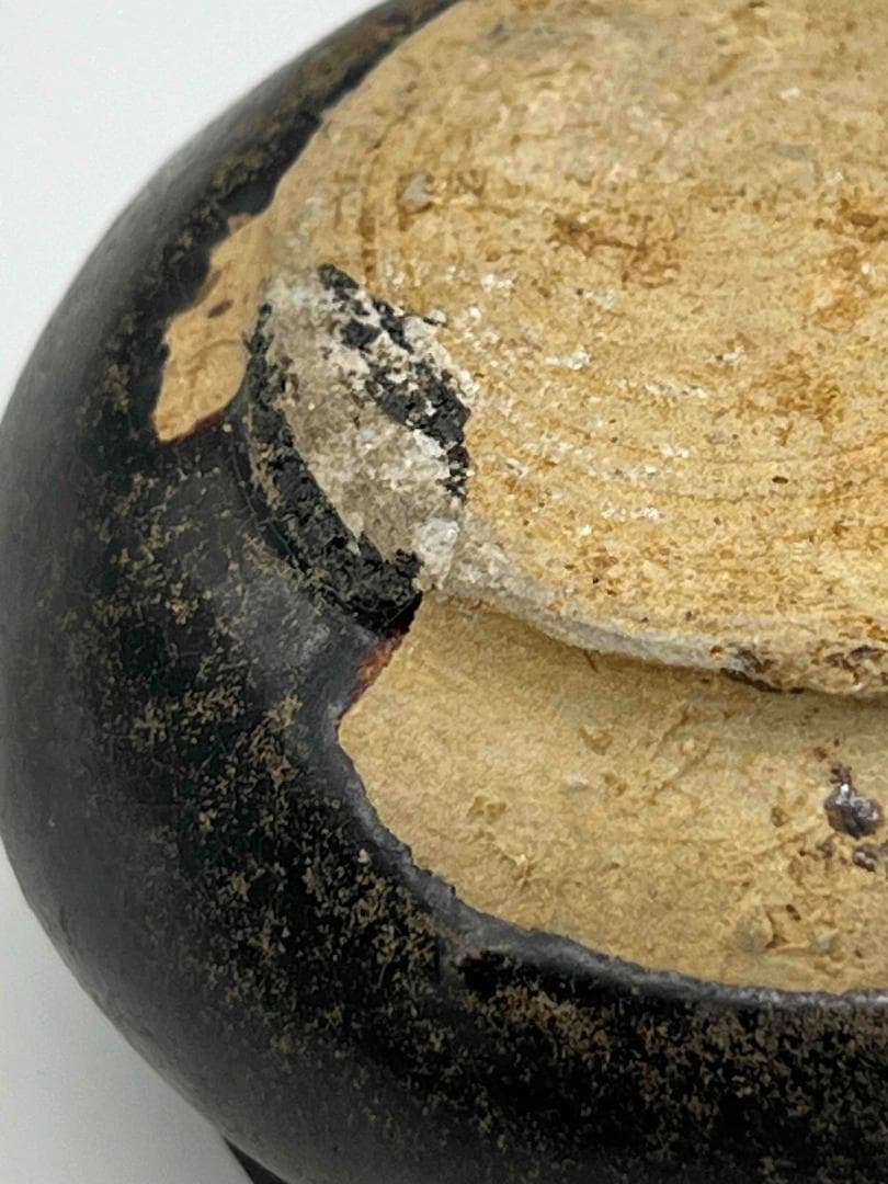 遼～金時代　磁州窯鉢　水洗 茶入　茶道具 希少貴重　唐物　古賞物(F-98)