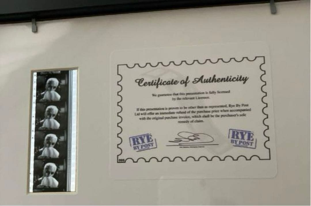 チャップリン　ビンテージ　写真　フイルムセル　額