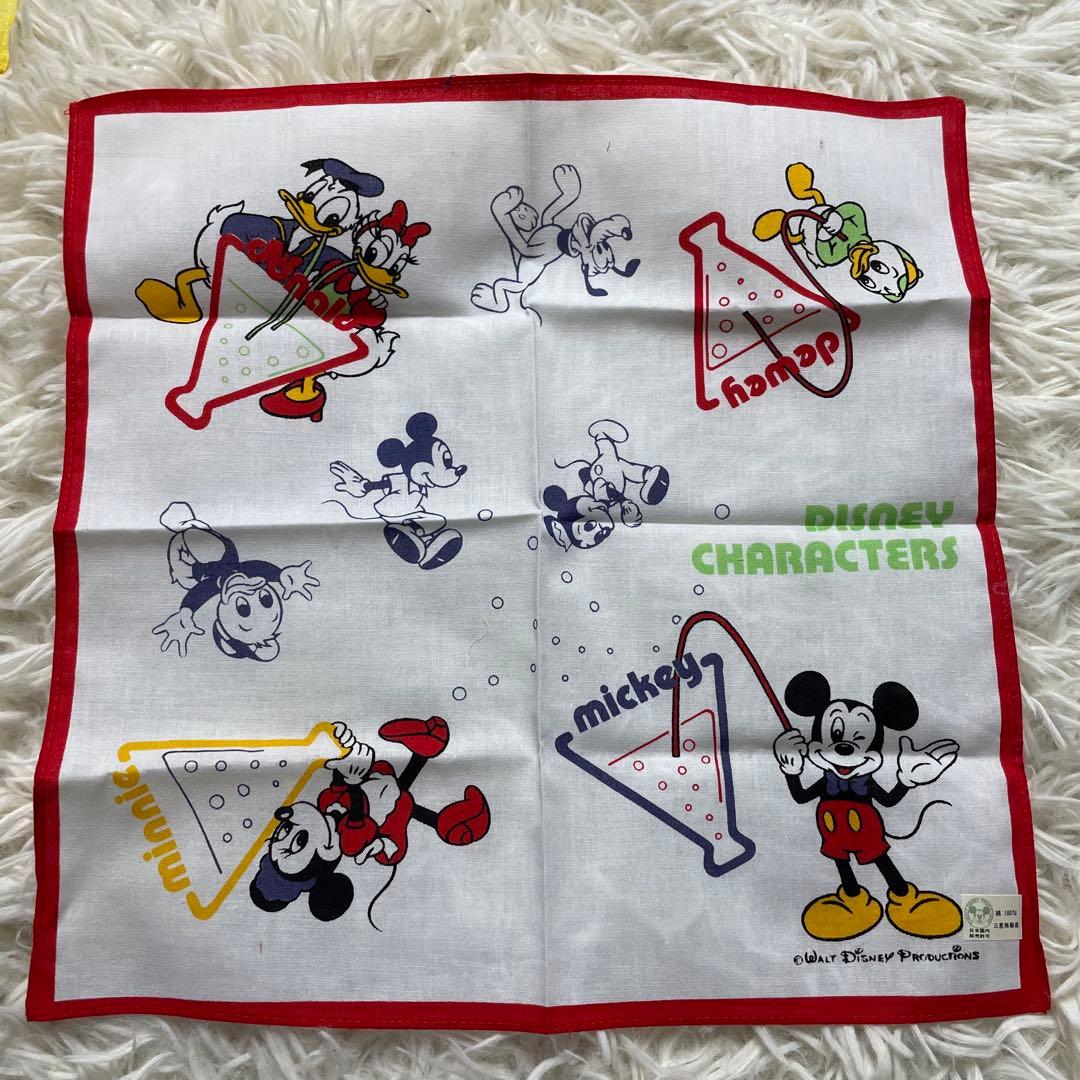 新品　希少 昭和レトロ ディズニー ハンカチ 5枚セット ミッキー ミニー