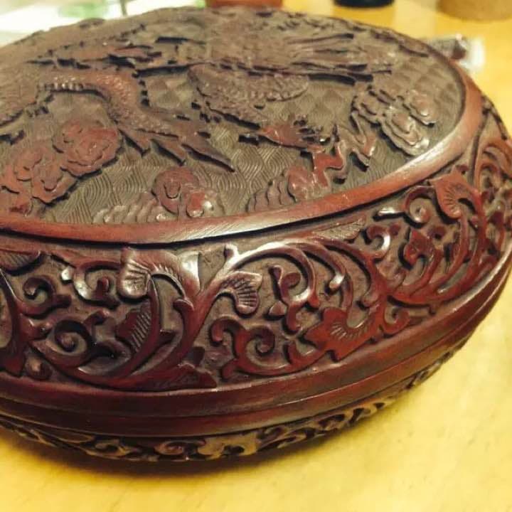 漆器 剔紅 堆朱 乾隆年製 食盒 唐物 古玩 中国 清代