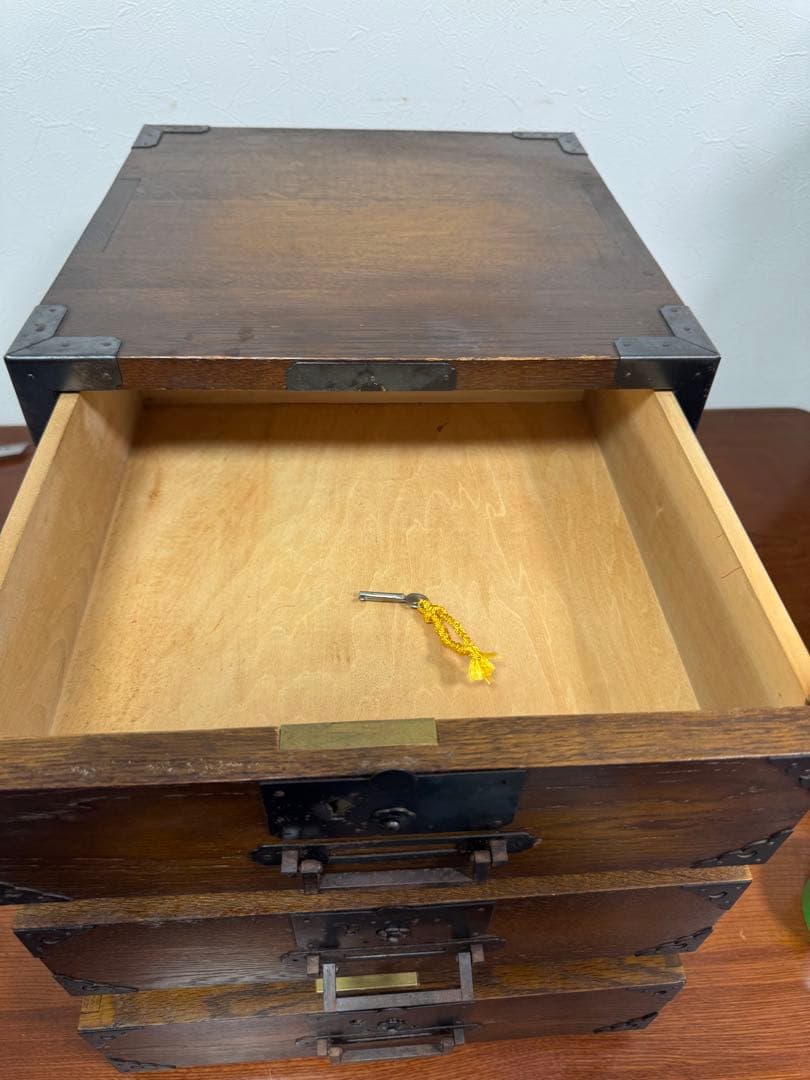 【希少】アンティーク 和箪笥 小型収納箱 3段 昭和レトロ 和風家具