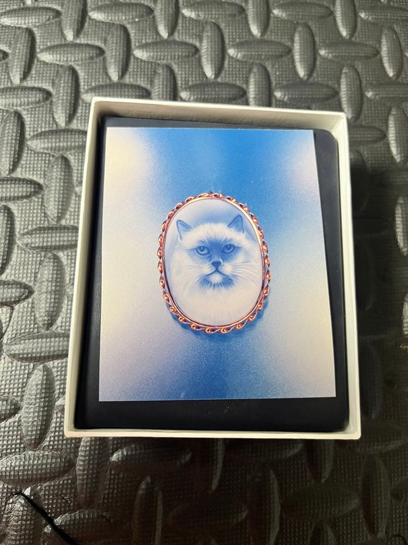 金18 カメオ　猫