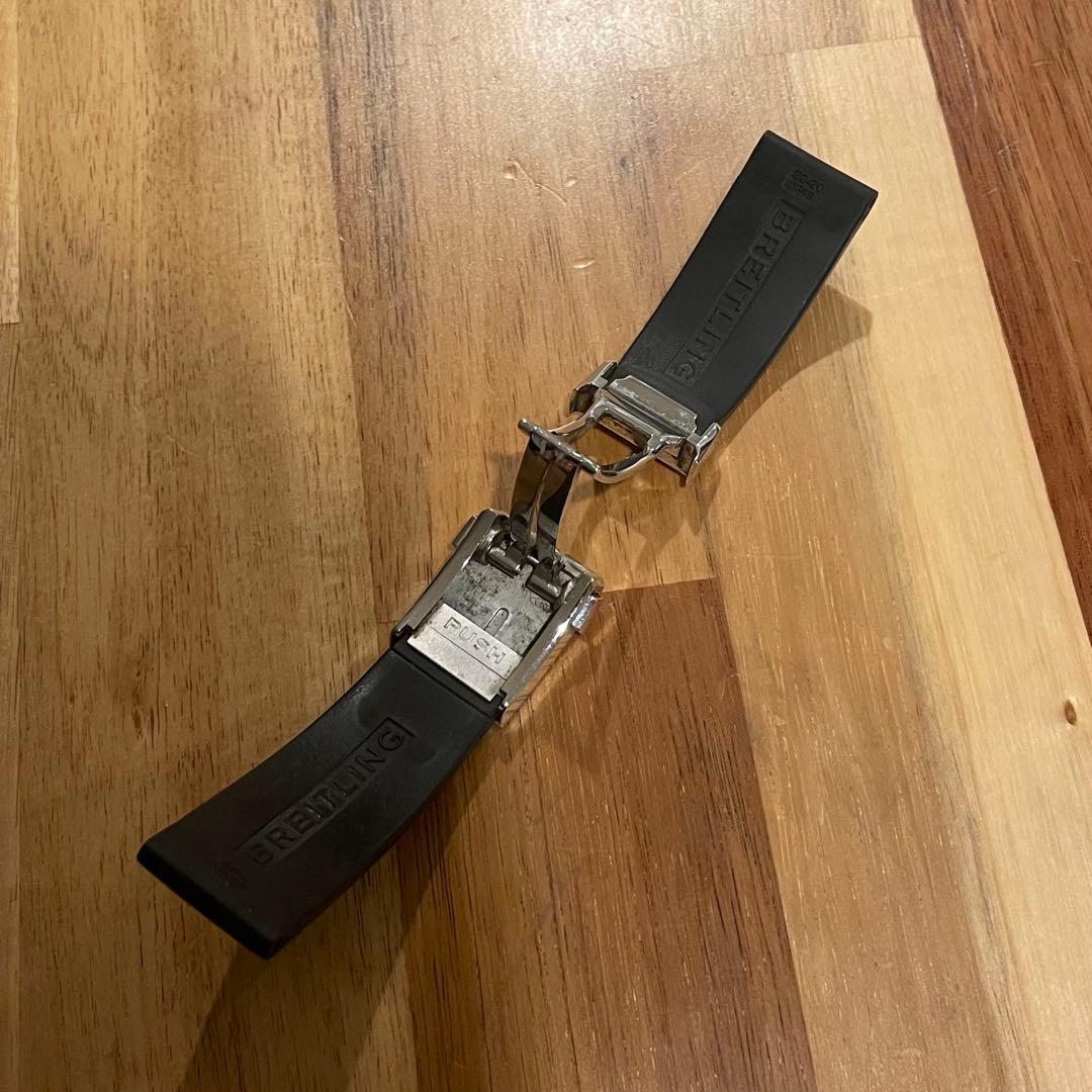 BREITLING ブライトリング バックル ラバーベルト 純正 22mm 黒