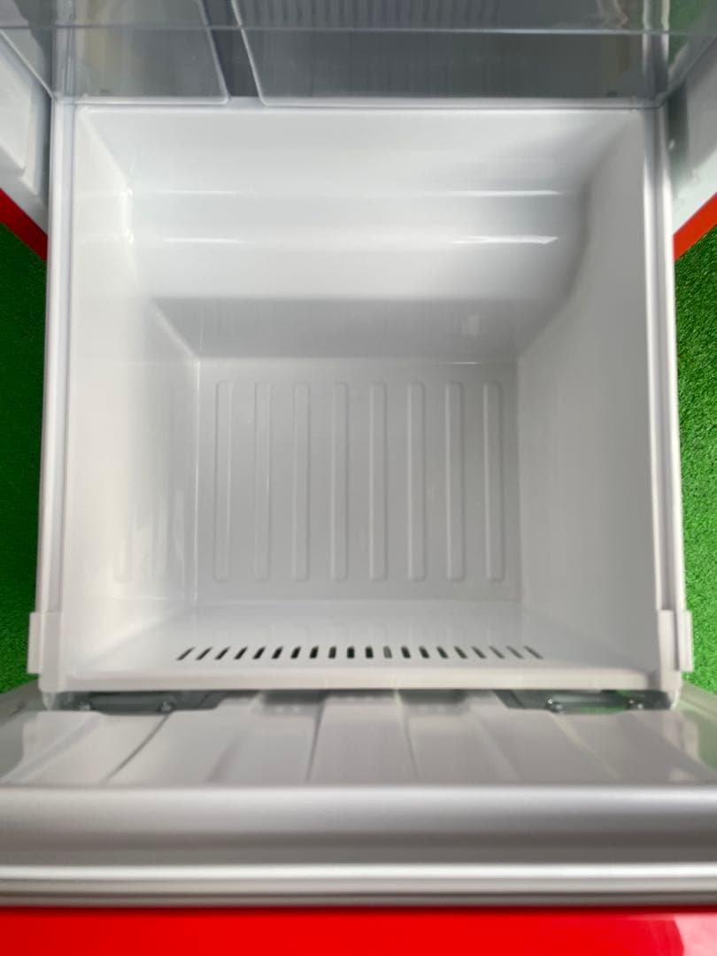 637極美品✨ エディオン レトロインバーターおしゃれレッド 2ドア冷蔵庫 単身