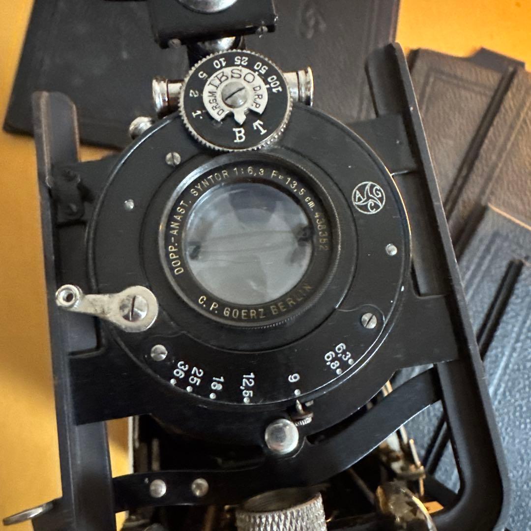 【貴重な完動品】蛇腹カメラ 13.5cm フィルムホルダー付き