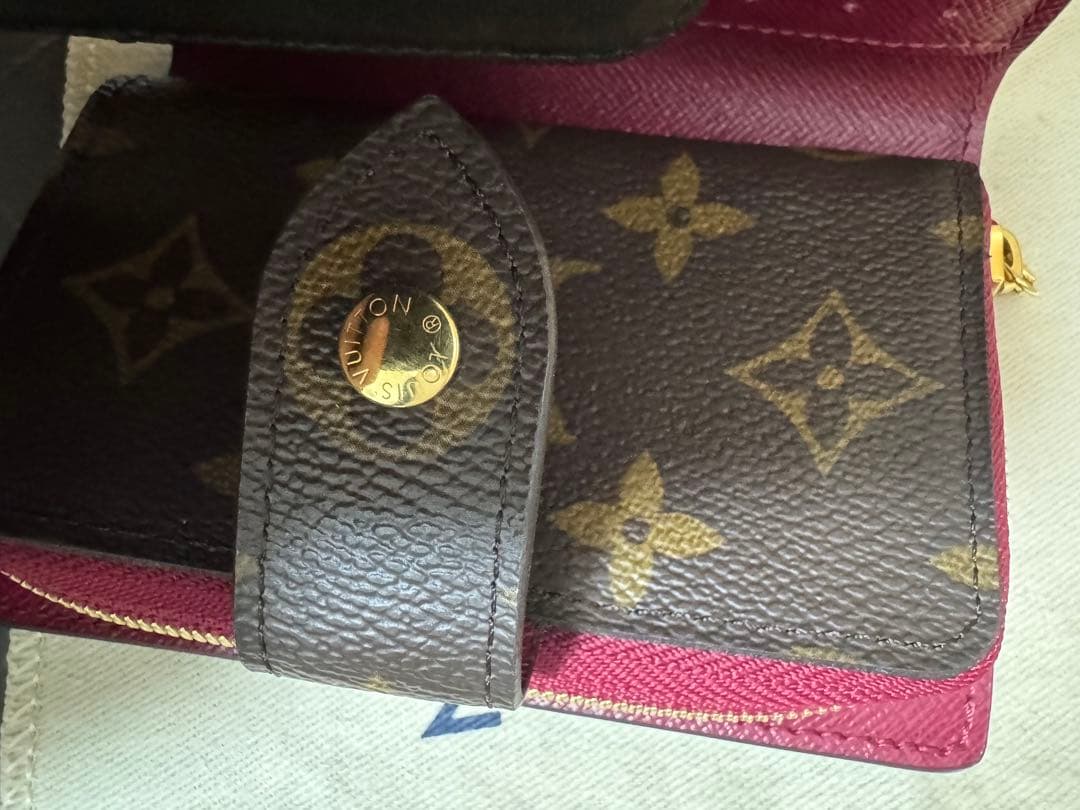 ✨美品✨LOUIS VUITTON 二つ折り財布 モノグラム ピンク/ブラウン