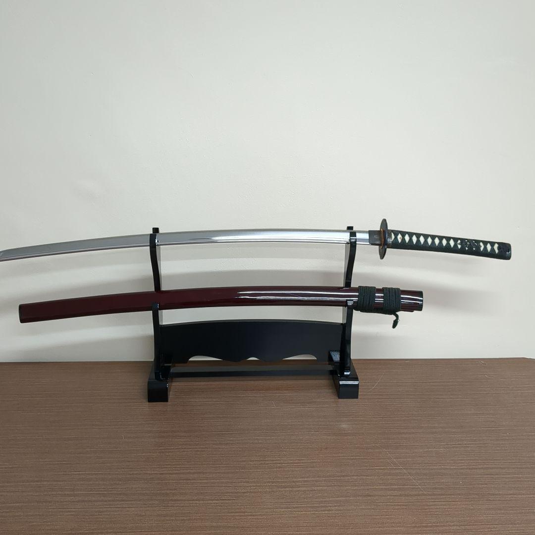 模造刀 居合刀 刀匠 加州藤原清光写 沖田総司 刀掛台付