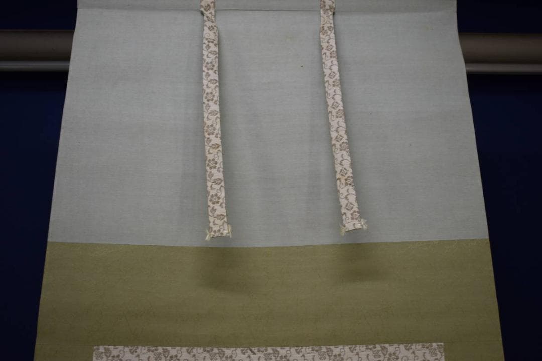 真作/松田彩観/山水人物梅図/桐極箱付/布袋屋掛軸HH-696