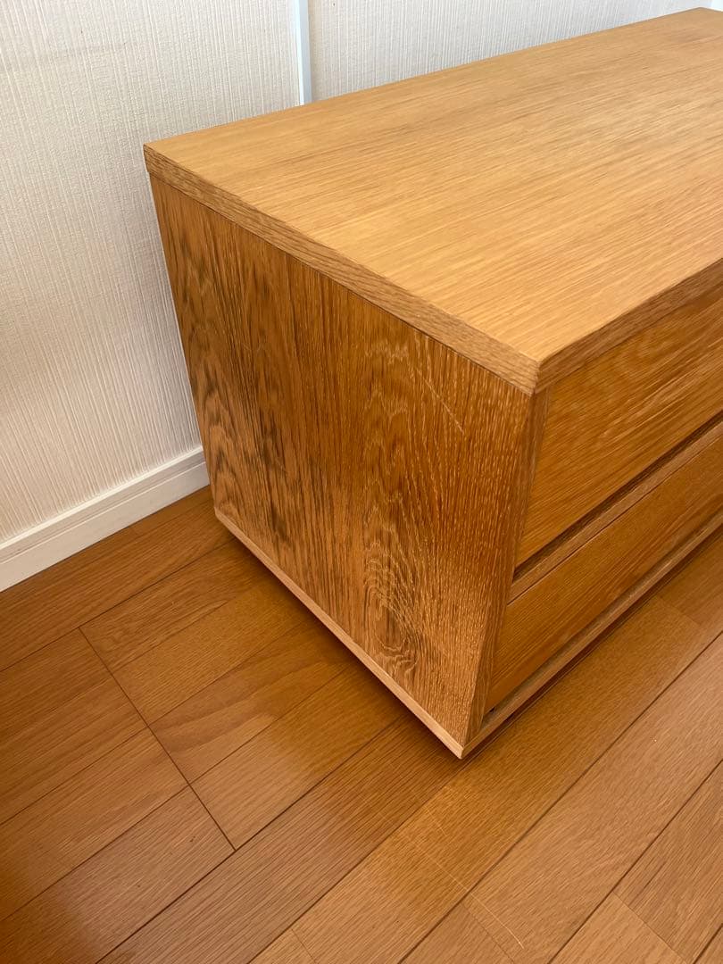 無印良品 スタッキングキャビネット オーク材 引き出し付き