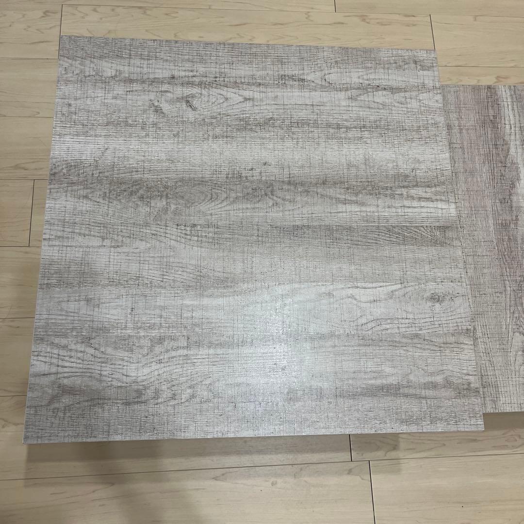 [幅59.5]LOWYA 木目調ネストテーブル スチール脚 リビングテーブル