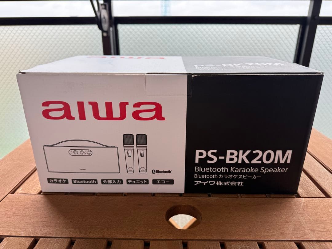 【新品・未使用】aiwa カラオケスピーカー　PS-BK20M