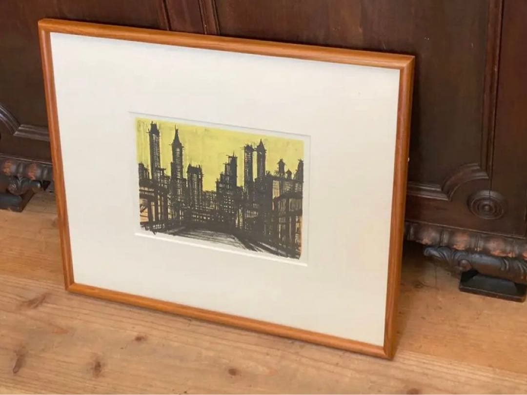 ベルナール・ビュッフェ アルバム ニューヨークシリーズ NO55 額縁 アート