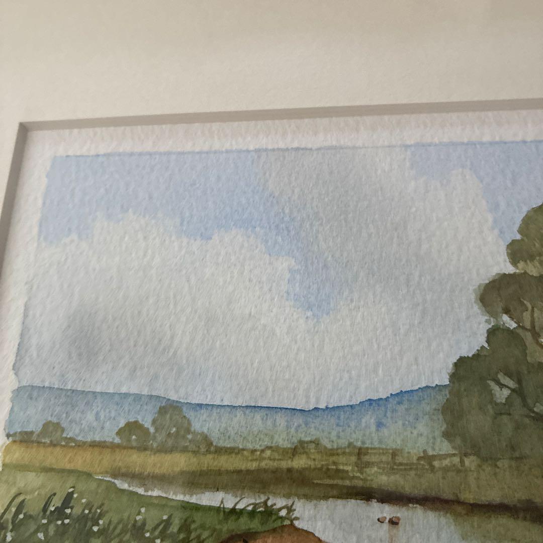 Digby Page イギリス　水彩画　Quiet country side