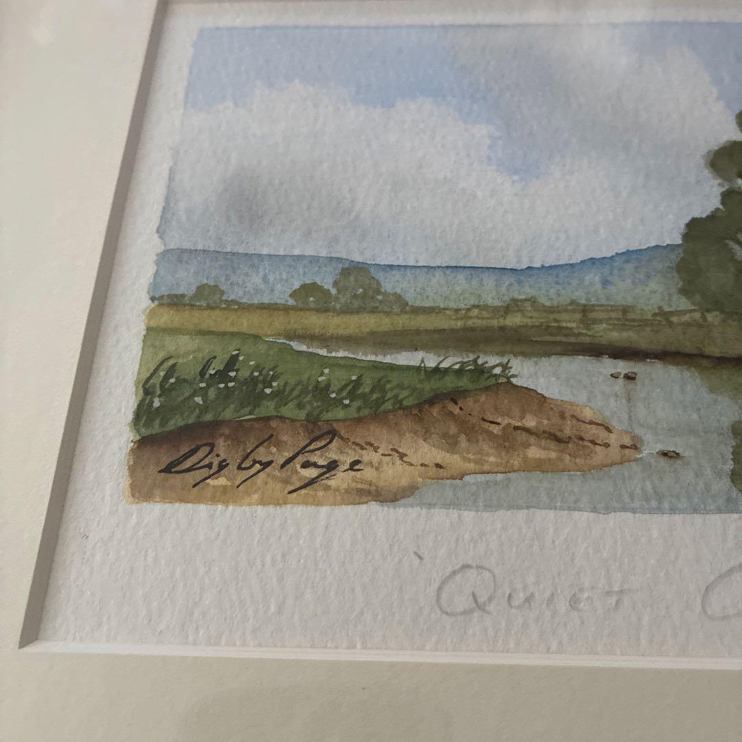 Digby Page イギリス　水彩画　Quiet country side