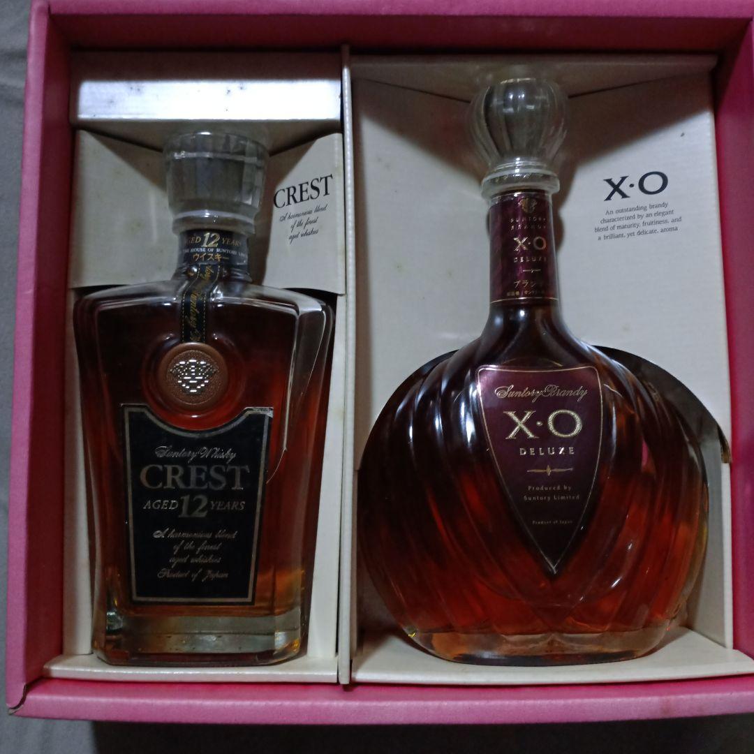 古酒☆クレストデキャンター12年・XOデラックス　ギフトセット