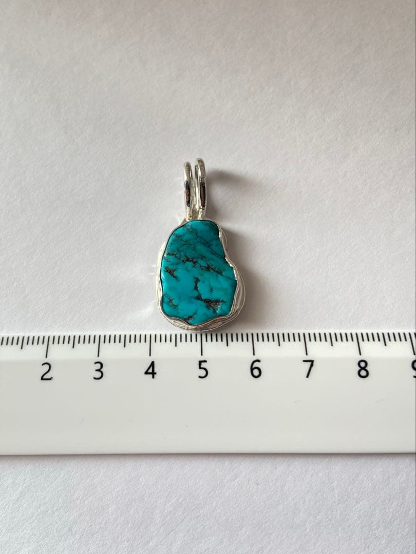 ターコイズ　ペンダントトップ　シルバー