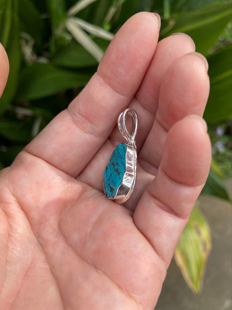 ターコイズ　ペンダントトップ　シルバー