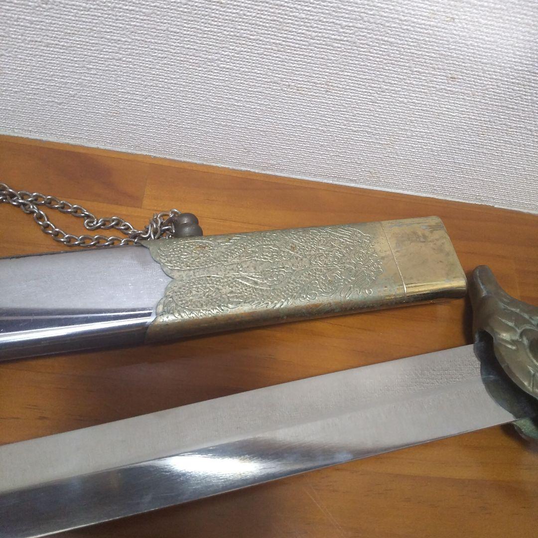 中国剣 装飾的な武器 赤い宝石付き