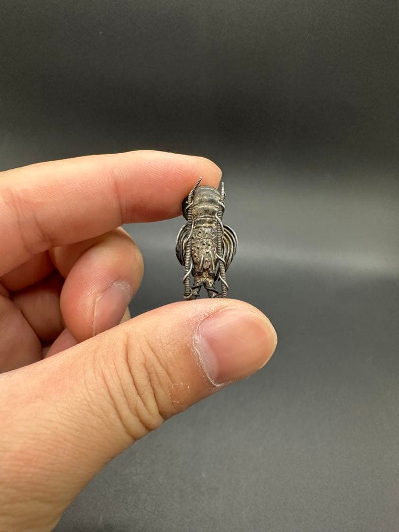 金工美術　純銀製　伊勢海老　エビ　古美術骨董