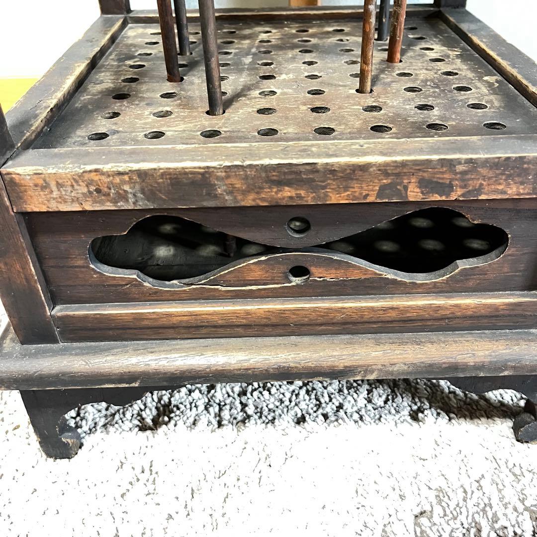 ヴィンテージ　矢箱　矢付き　猫足　木製