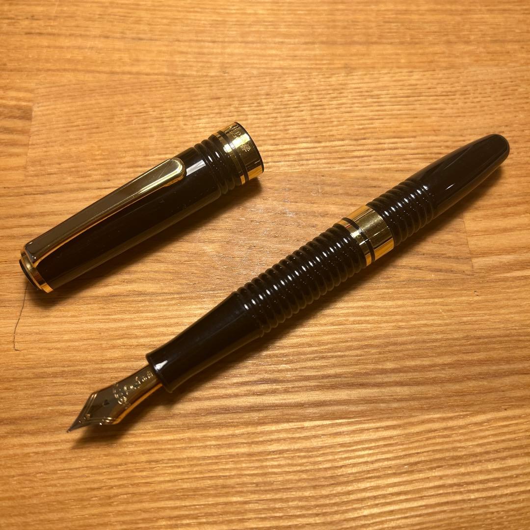 プラチナ万年筆　ギャザード　細軟　SF 14k 珍品