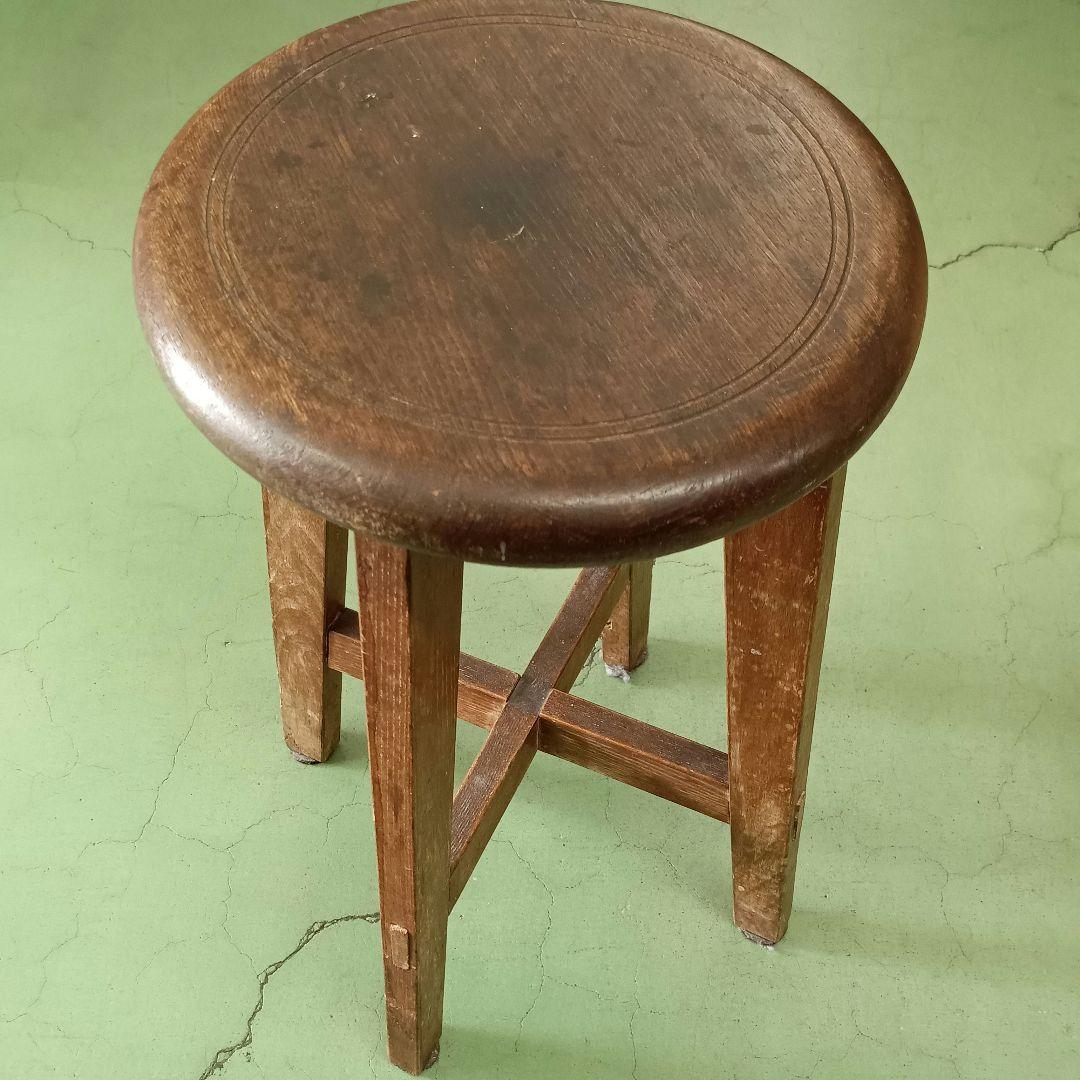 アンティーク レトロ 木製 スツール