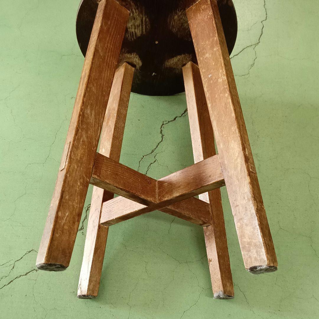 アンティーク レトロ 木製 スツール