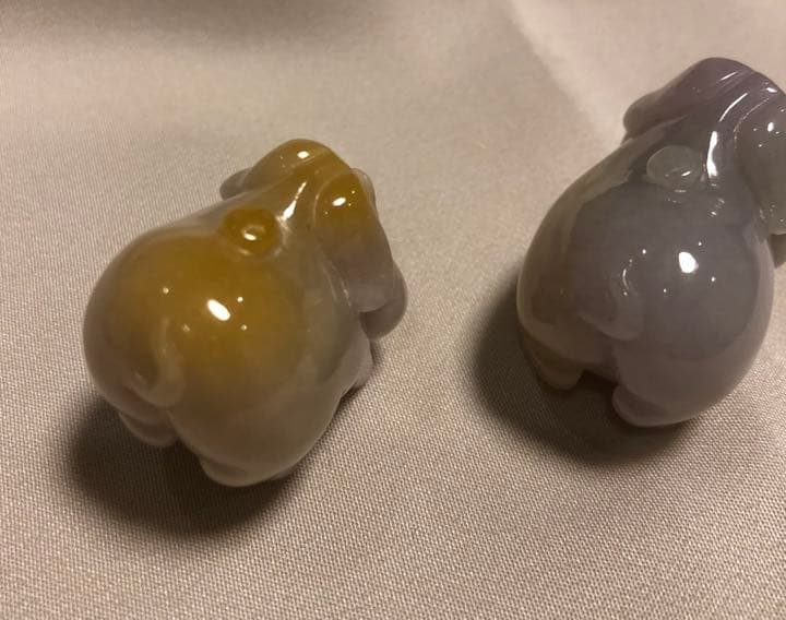 天然本翡翠根付