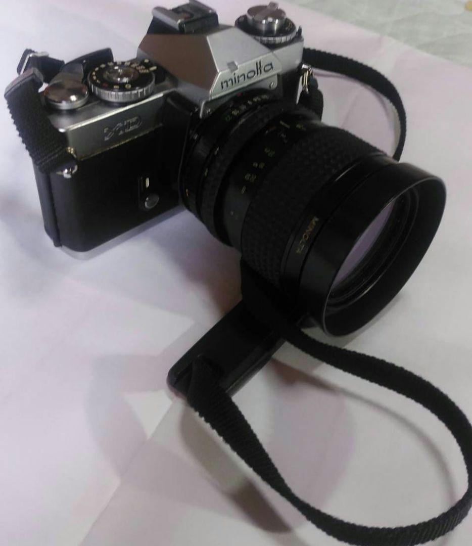 ※)説明文改訂　カメラ　ミノルタXD　本体＋望遠レンズ＋フラッシュ　一眼レフ