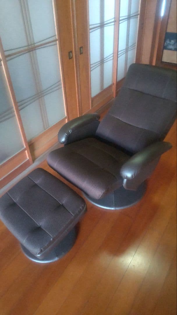 引取限定(一部配達可)　リクライニングチェア オットマンセット　美品