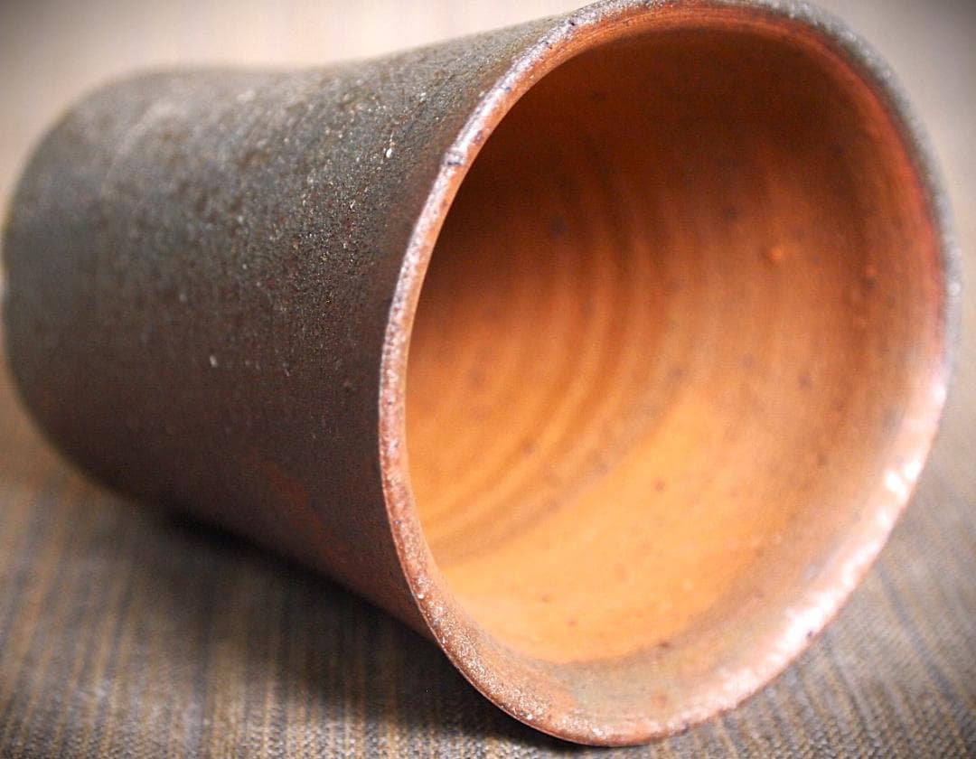 人気作家★中里隆★唐津南蛮麦酒器D★緋色