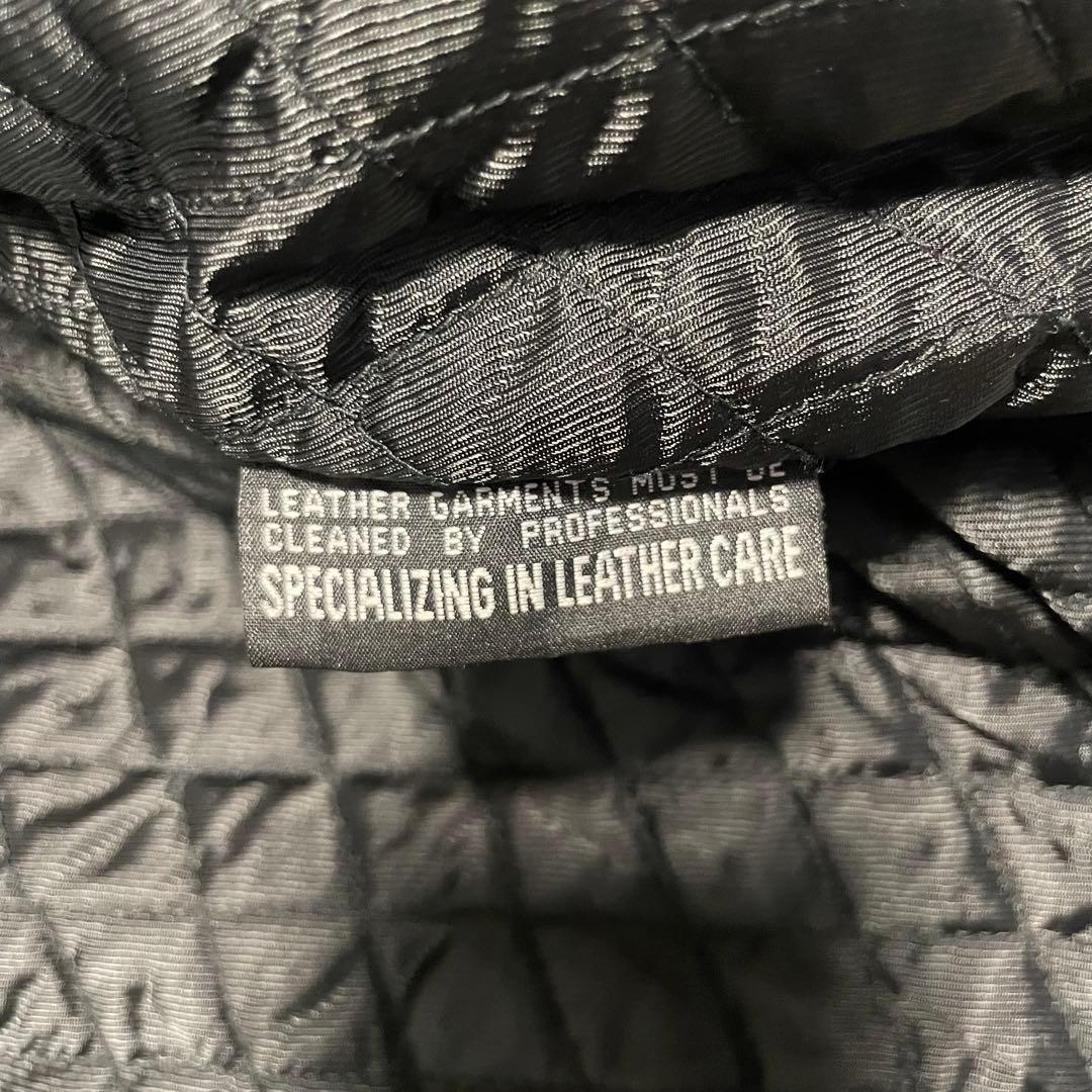 大きいサイズ【Whet Blu】リアルレザーシングルライダースジャケット 黒4L